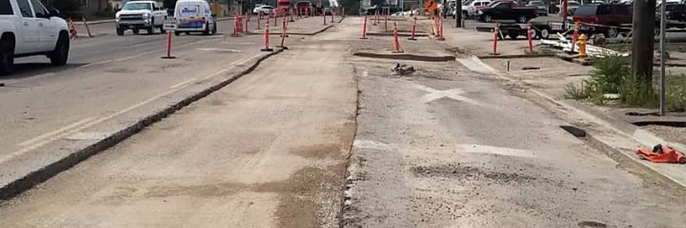 Water line replacement on Anderson Street