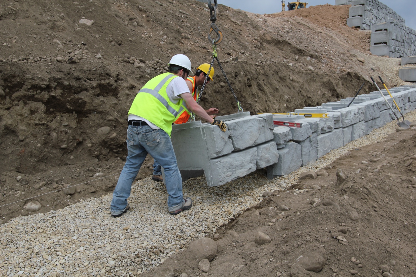 VertiCore retaining wall project